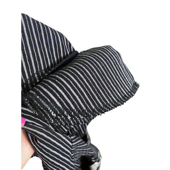 Koret Top L Black Striped Beaded Artsy Boho Western Vtg Granny 80s Classic Retro - Picture 13 of 16